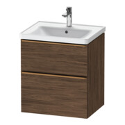 Duravit D-Neo Meuble sous lavabo 58,4x45,2x62,5 cm, 1 porte, blanc brillant/nuancé foncé