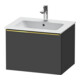 Duravit D-Neo Meuble sous lavabo 61x46,2 cm, gris mat, 1 tiroir, suspendu-1