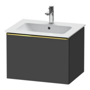Duravit D-Neo Meuble sous lavabo 61x46,2 cm, gris mat, 1 tiroir, suspendu