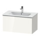 Duravit D-Neo Meuble sous lavabo 81x46,2 cm, chrome/blanc brillant, 1 tiroir, suspendu-1