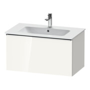Duravit D-Neo Meuble sous lavabo 81x46,2 cm, chrome/blanc brillant, 1 tiroir, suspendu