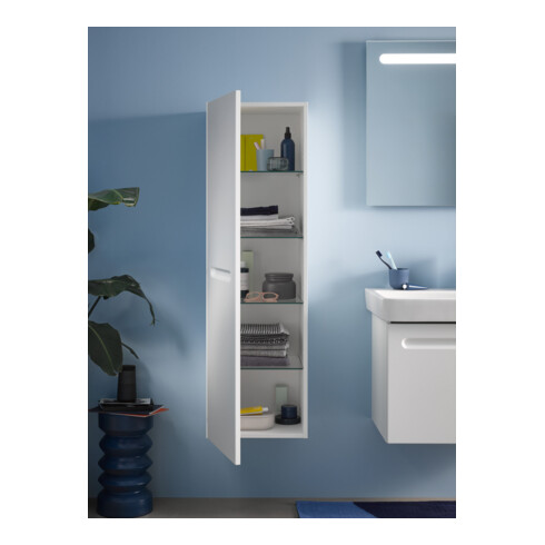 Duravit Demi-colonne No. 1 40x36x132 cm, 4 compartiments, porte gauche, blanc mat