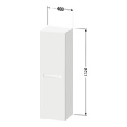 Duravit Demi-colonne No. 1 40x36x132 cm, 4 étagères, porte à droite, blanc mat-5