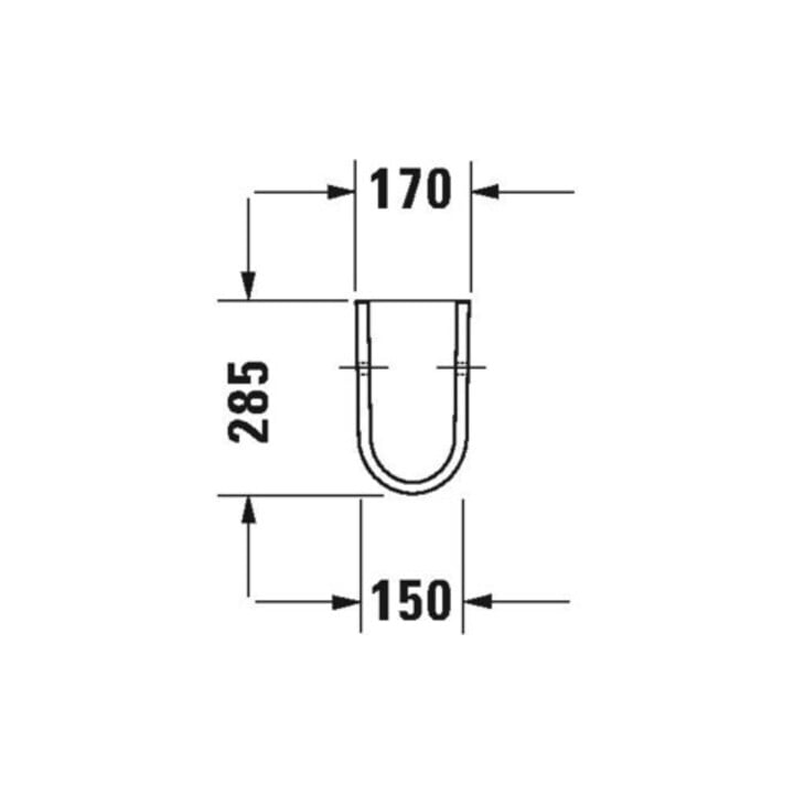 Duravit Demi-colonne Starck 3 17x31,5 cm, blanc
