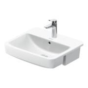 Duravit Demi-lavabo encastré No. 1 55x46 cm, EB v ob, m HL, ÜL, HLB, blanc