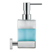 Duravit Distributeur de savon Karree 7x12,4 cm, mural, verre blanc mat, chrome-2