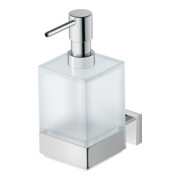 Duravit Distributeur de savon Karree 7x12,4 cm, mural, verre blanc mat, chrome-5