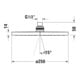 Duravit Douche de tête 1jet 250 MinusFlow Ø 250mm, Raccord G 1/2, ES coudé-3