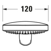Duravit Douchette 3jet Click 120 MinusFlow 240mm, raccord G 1/2, bronze brossé-4
