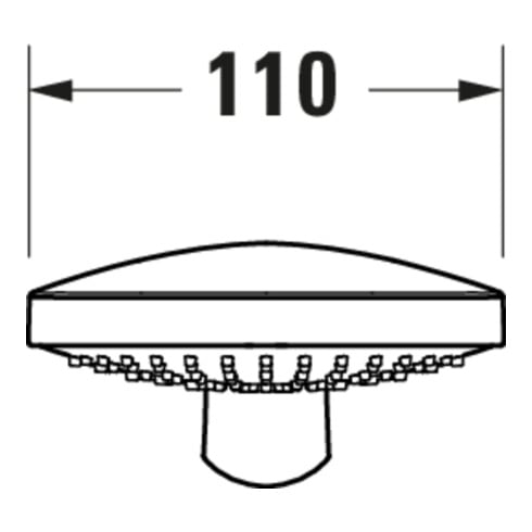 Duravit Douchette 3jets 110 MinusFlow 245mm, A-Raccord G 1/2, D 110mm, bronze brossé
