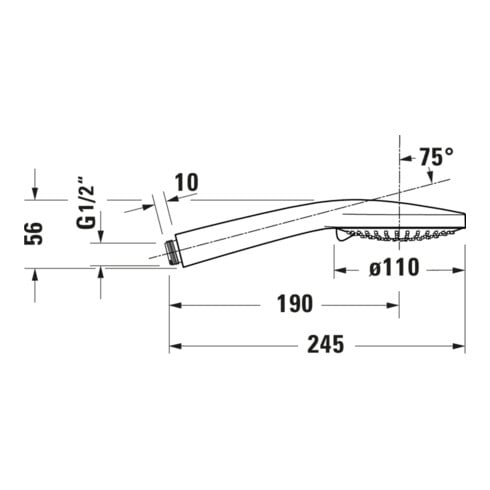 Duravit Douchette 3jets 110 MinusFlow 245mm, A-Raccord G 1/2, D 110mm, bronze brossé