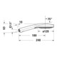 Duravit Douchette 3jets Click 120 MinusFlow 240mm, Conn. G 1/2, ES brossé