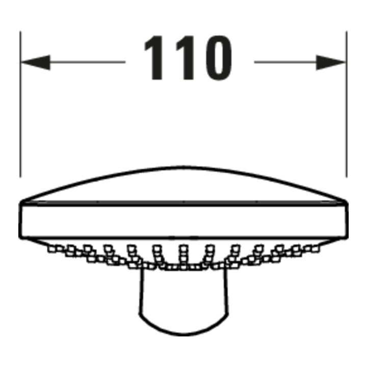 Duravit Douchette à main 3jets 110 MinusFlow 245mm, A-Gew G 1/2, D 110mm, ES courbée