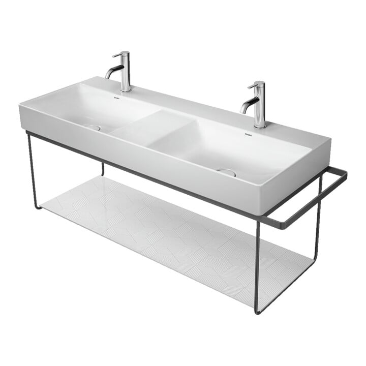 Duravit DuraSquare Console métallique 126,5x45cm, suspendue, noir mat