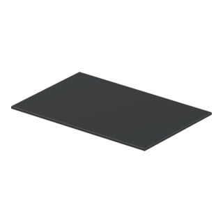 Duravit DuraSquare Plateau en verre 47x31 cm, verre sécurit, Flannel Grey