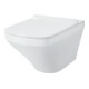 Duravit DuraStyle Abattant WC sans abaissement, charnières inox, blanc