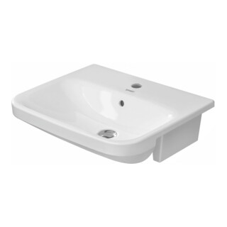 Duravit DuraStyle Demi-lavabo encastré 55x45,5 cm, EB v ob, m HL, ÜL, HLB, blanc