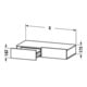 Duravit DuraStyle Étagère tiroir 100x44 cm, 2 tiroirs, blanc mat, avec console