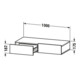 Duravit DuraStyle Étagère tiroir 100x44 cm, 2 tiroirs, blanc mat, avec console