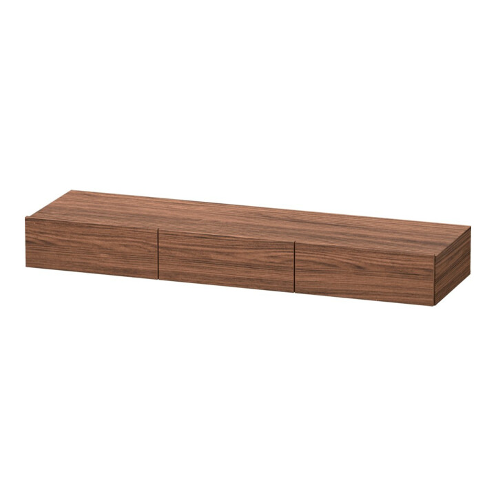 Duravit DuraStyle Étagère tiroir 150x44 cm, 3 tiroirs, noyer foncé, avec console