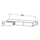 Duravit DuraStyle Étagère tiroir 150x44cm, 3 tiroirs, Noyer naturel, avec console