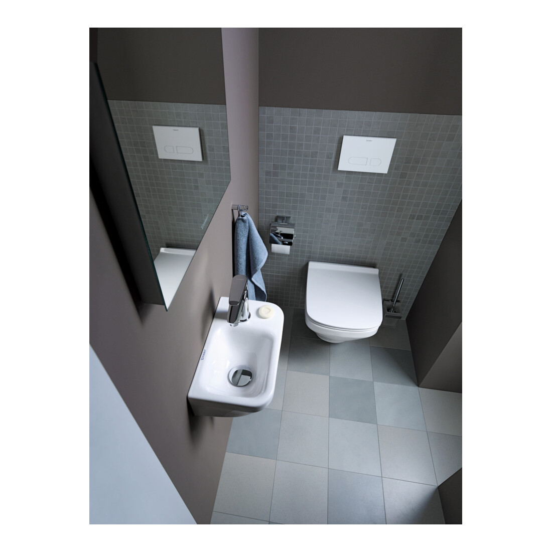 Duravit DuraStyle Lavabo mural 36x22 cm, avec trou robinet, blanc