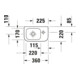 Duravit DuraStyle Lavabo mural 36x22 cm, avec trou robinet, blanc