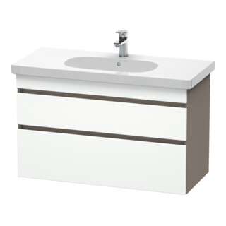Duravit DuraStyle Meuble sous-lavabo 100x45,3 cm, blanc mat, 2 tiroirs, suspendu