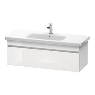 Duravit DuraStyle Meuble sous lavabo 113x44,8 cm, blanc brillant/bois, 1 tiroir, suspendu
