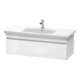 Duravit DuraStyle Meuble sous lavabo 113x44,8 cm, blanc brillant/bois, 1 tiroir, suspendu-1