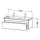 Duravit DuraStyle Meuble sous lavabo 115x45,3 cm, blanc mat, 1 tiroir, suspendu