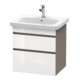 Duravit DuraStyle Meuble sous lavabo 58x44,8 cm, blanc hg/b ma, 2 tiroirs, suspendu-1