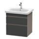 Duravit DuraStyle Meuble sous lavabo 58x44,8 cm, gris m/bas ma, 2 tiroirs, suspendu mural-1