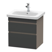 Duravit DuraStyle Meuble sous lavabo 58x44,8 cm, gris m/bas ma, 2 tiroirs, suspendu mural
