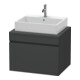 Duravit DuraStyle Meuble sous lavabo 70x54,8 cm, graphite mat, avec console, 1 tiroir-1