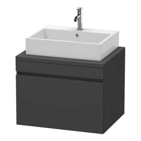 Duravit DuraStyle Meuble sous lavabo 70x54,8 cm, graphite mat, avec console, 1 tiroir
