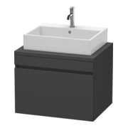 Duravit DuraStyle Meuble sous lavabo 70x54,8 cm, graphite mat, avec console, 1 tiroir-1