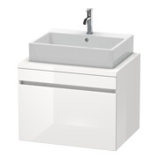 Duravit DuraStyle Meuble sous lavabo 70x54,8 cm, graphite mat, avec console, 1 tiroir-3