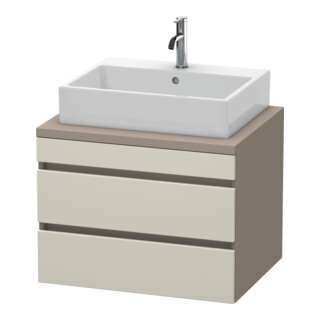 Duravit DuraStyle Meuble sous-lavabo 70x54,8 cm, taupe/mat, 2 tiroirs