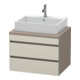 Duravit DuraStyle Meuble sous-lavabo 70x54,8 cm, taupe/mat, 2 tiroirs-1