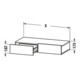 Duravit DuraStyle rangement tiroir 100x44 cm, 2 SBK, blanc/mat, avec console