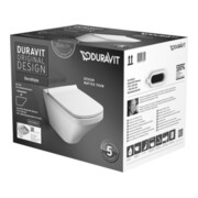 Duravit DuraStyle Set WC suspendu à chasse profonde avec abattant, Rimless, blanc-2