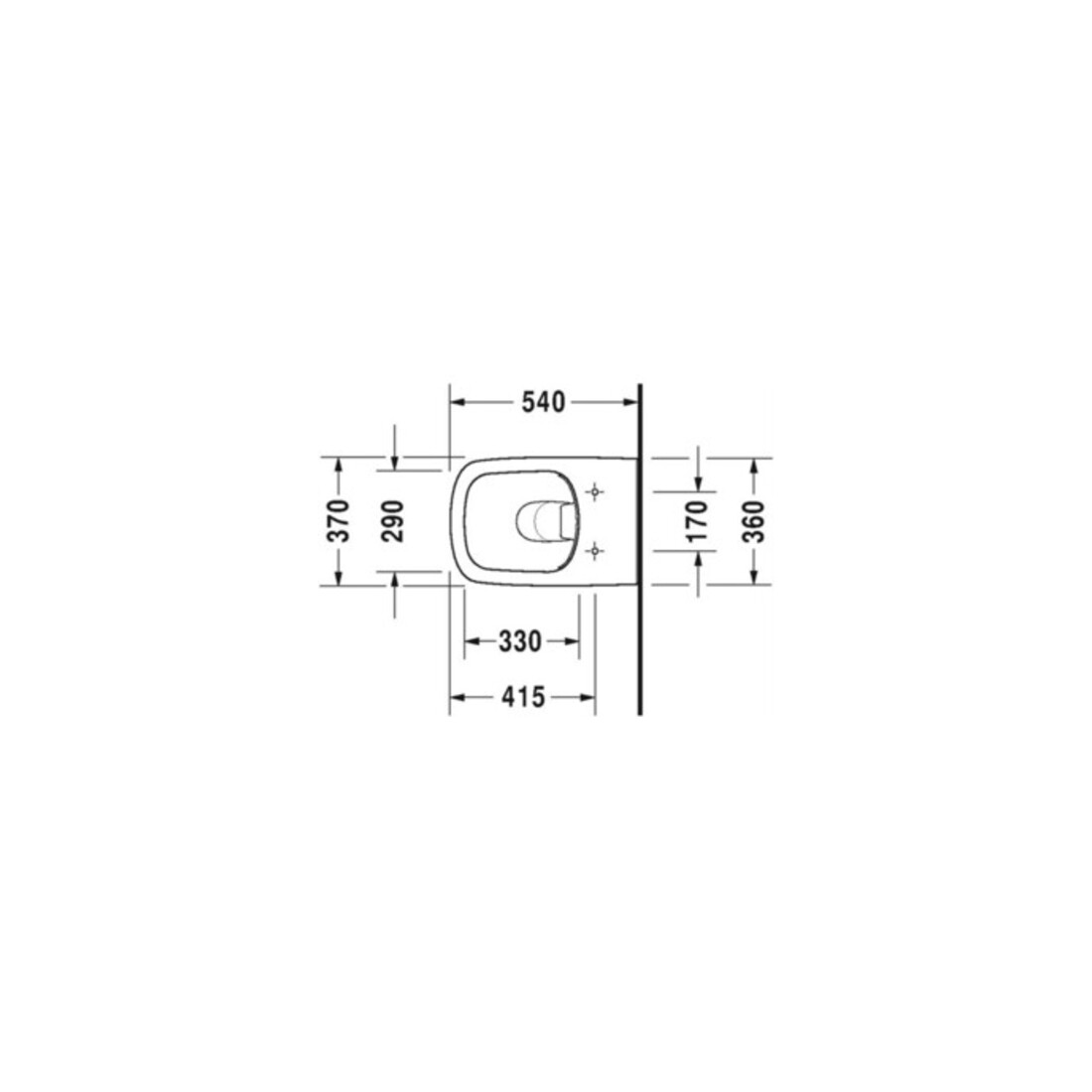 Duravit DuraStyle Set WC suspendu à chasse profonde avec abattant, Rimless, blanc