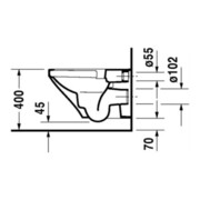 Duravit DuraStyle Set WC suspendu à chasse profonde avec abattant, Rimless, blanc-5