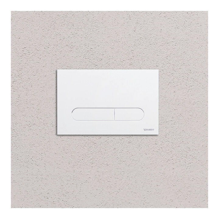 Duravit DuraSystem Plaque de commande mécanique à poser pour WC Bet 100, blanc