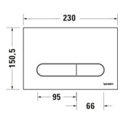 Duravit DuraSystem Plaque de commande mécanique à poser pour WC Bet 100, blanc-2
