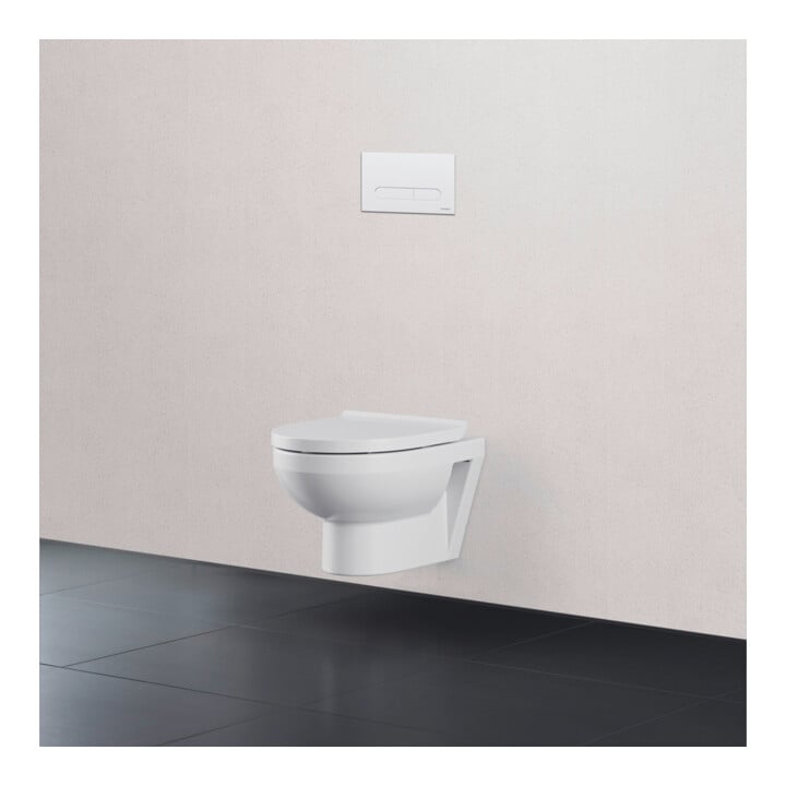 Duravit DuraSystem Plaque de commande mécanique à poser pour WC Bet 100, blanc