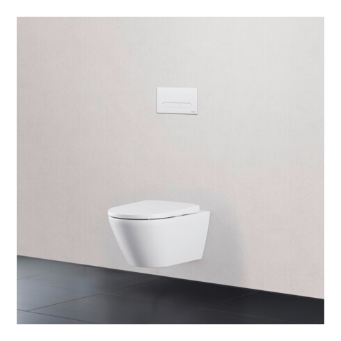 Duravit DuraSystem Plaque de commande mécanique à poser pour WC Bet 100, blanc