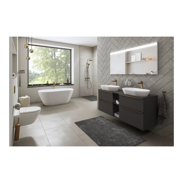 Duravit Duschsystem 1000 MinusFlow Ausl. 354mm, m Brausethermostat, bron geb.