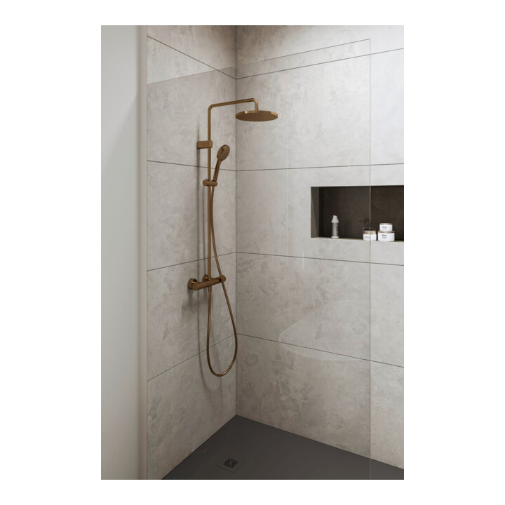Duravit Duschsystem 1000 MinusFlow Ausl. 354mm, m Brausethermostat, bron geb.